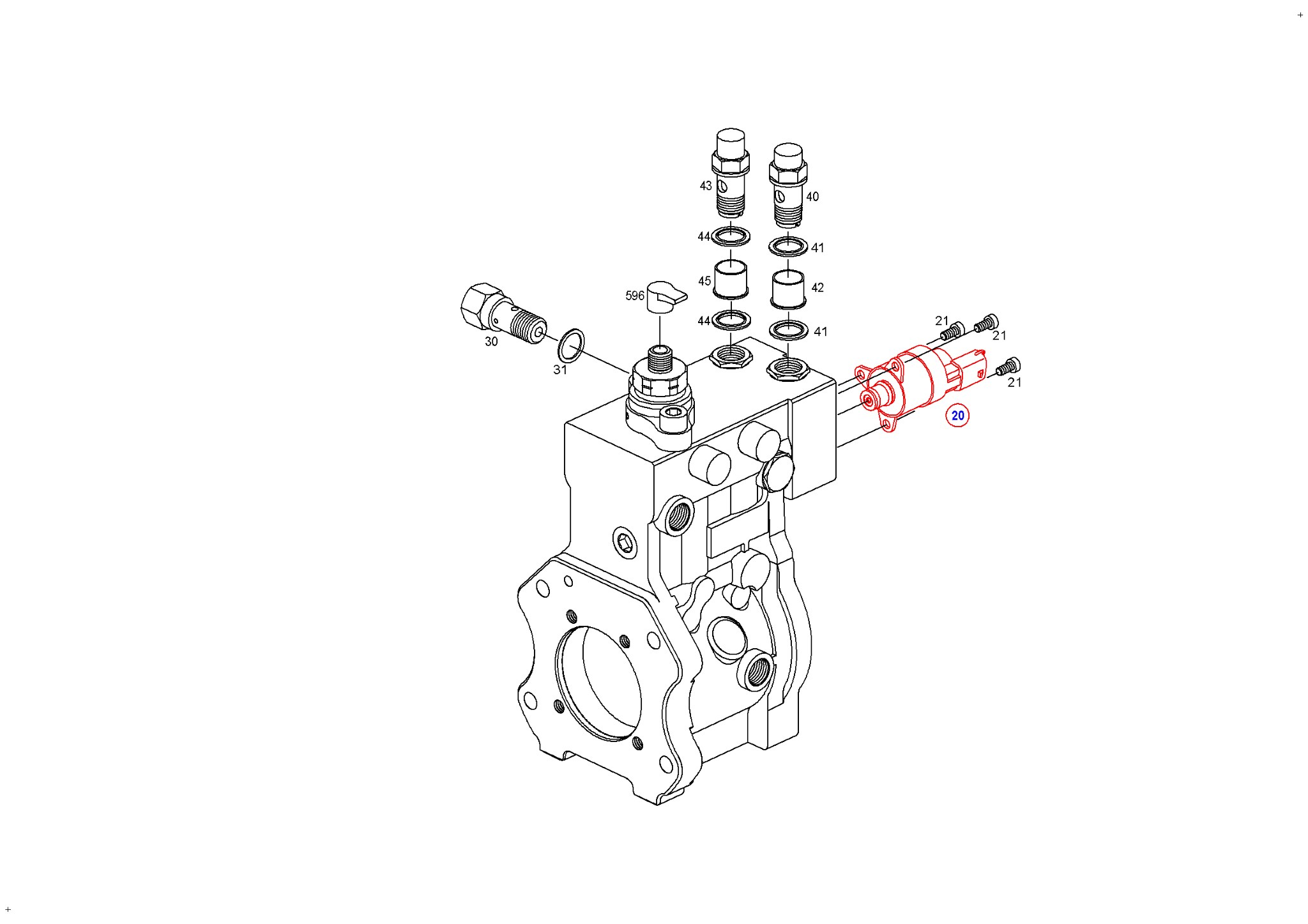 0 445 020 166, High-pressure pump, Fuel distributor injection pump Common Rail BOSCH, 0445020166
