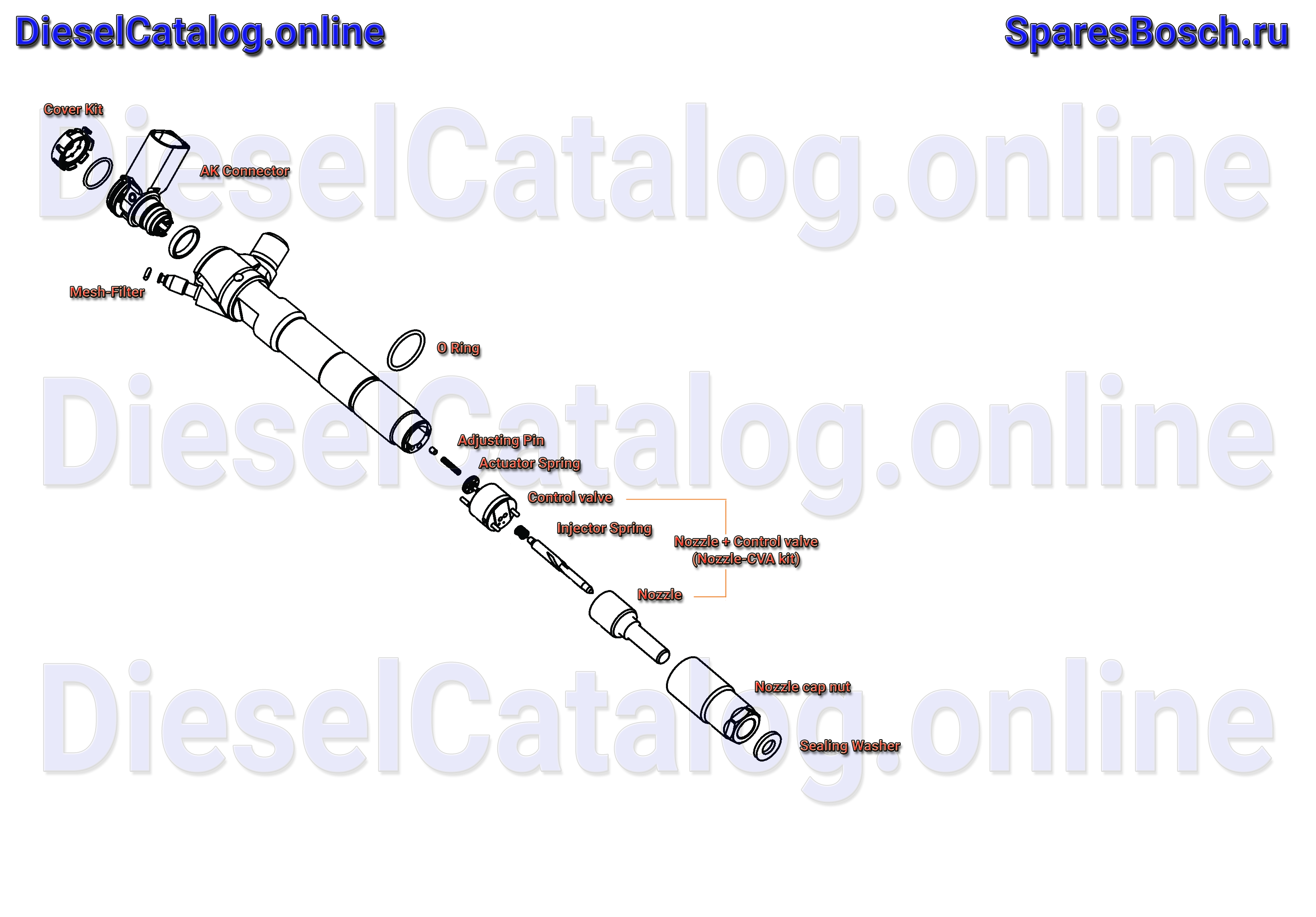 28535488, Injector CR, Common Rail system DELPHI